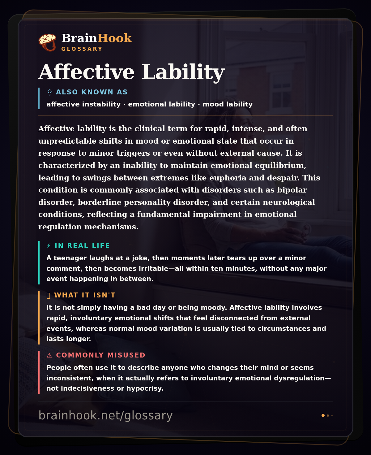 Affective Lability — BrainHook Glossary card