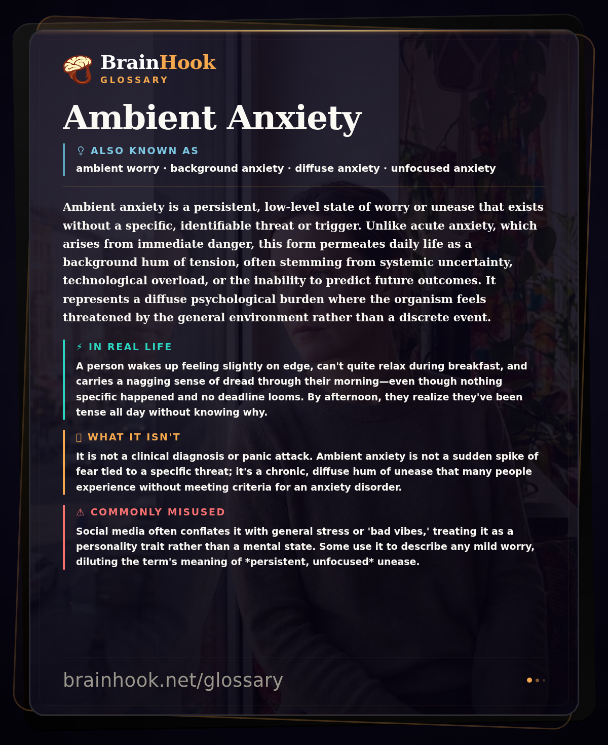 Ambient Anxiety — BrainHook Glossary card