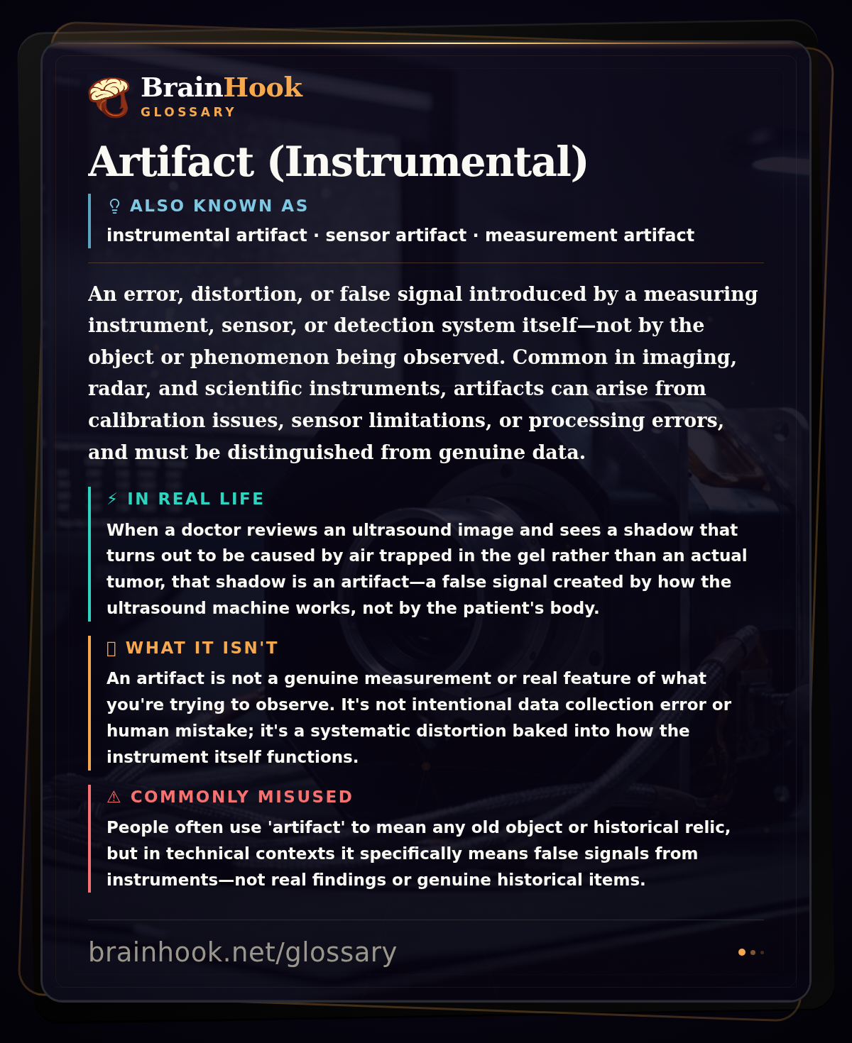 Artifact (Instrumental) — BrainHook Glossary card