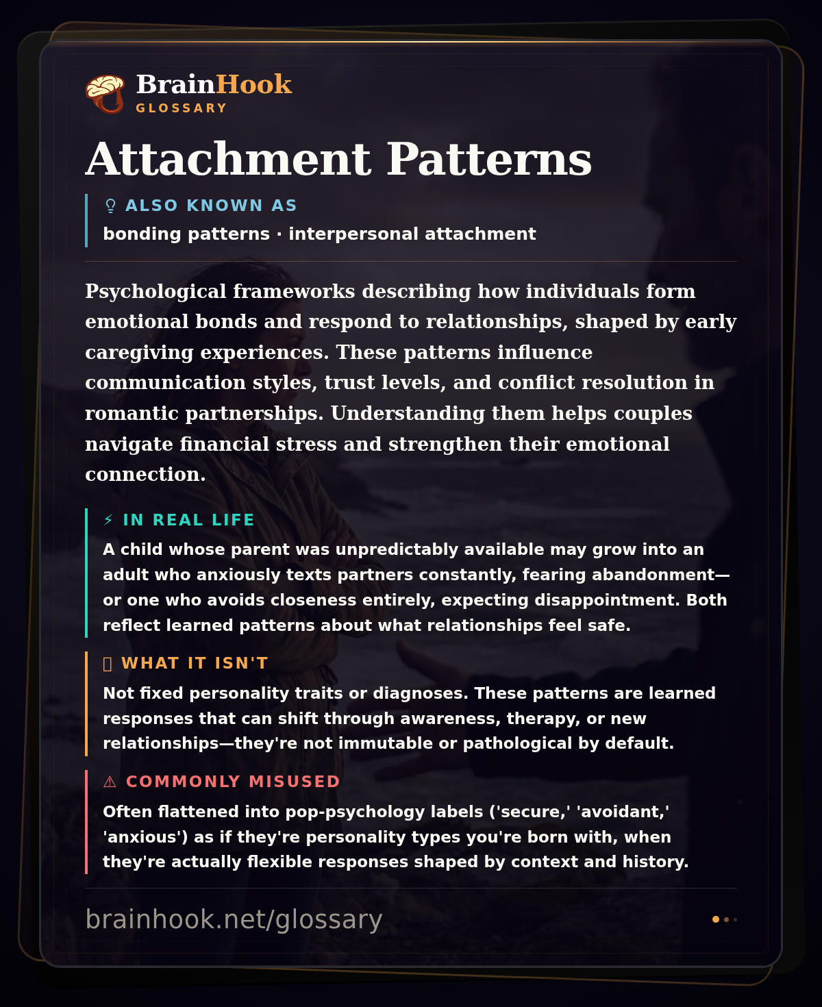 Attachment Patterns — BrainHook Glossary card