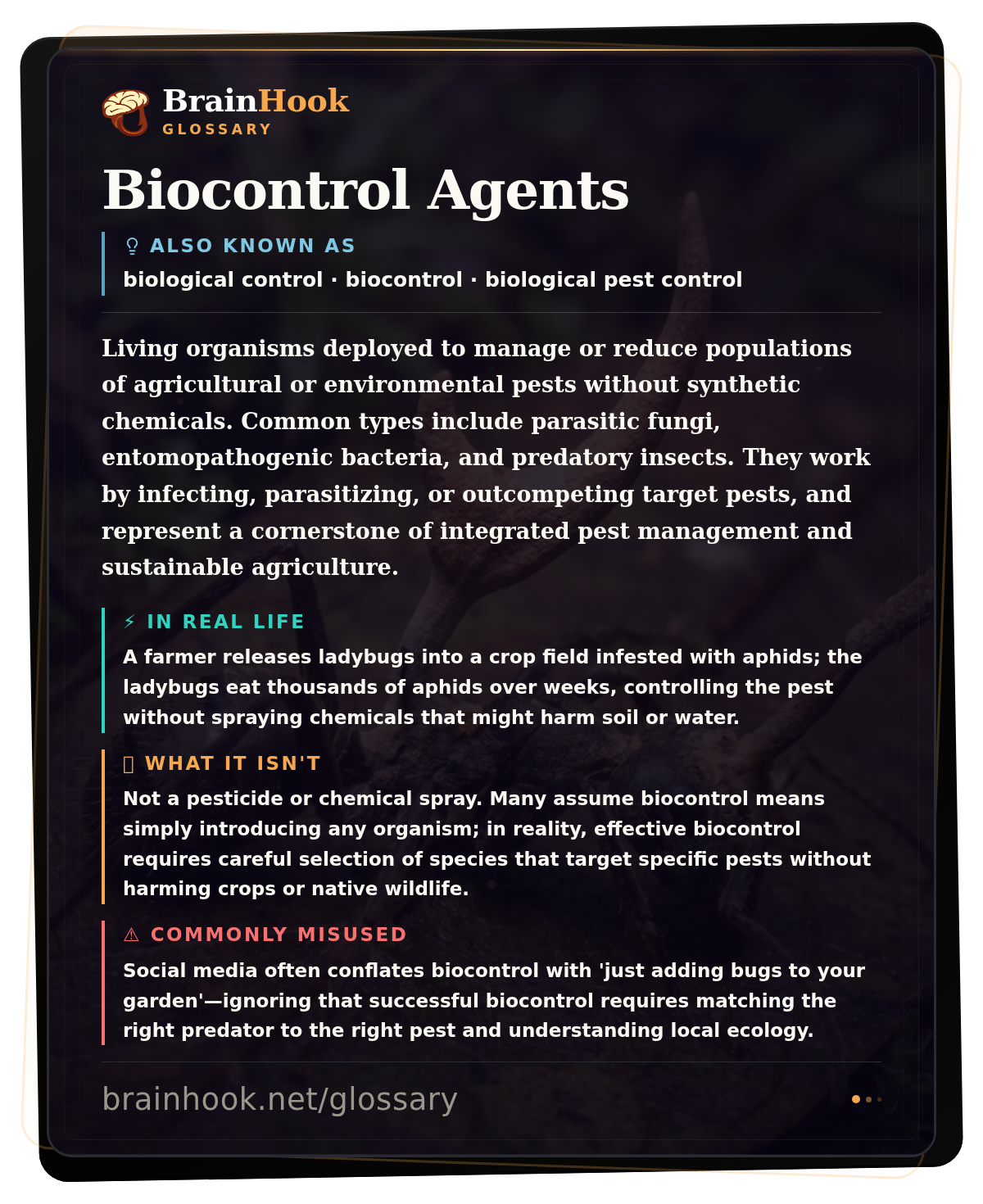 Biocontrol Agents — BrainHook Glossary card