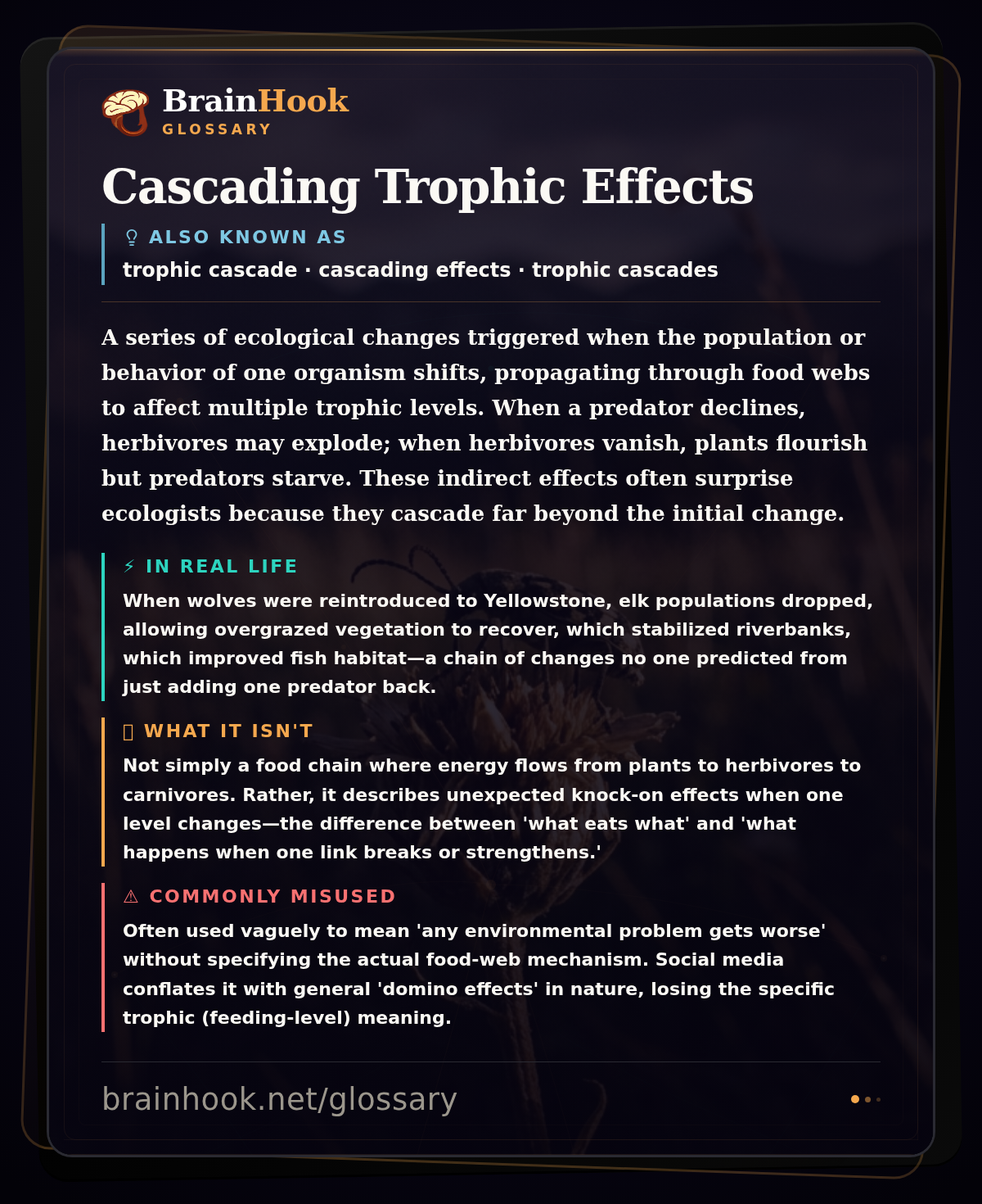 Cascading Trophic Effects — BrainHook Glossary card