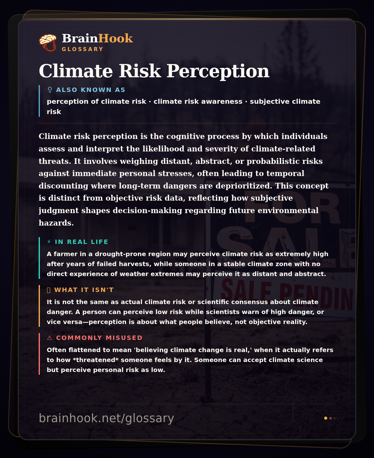 Climate Risk Perception — BrainHook Glossary card