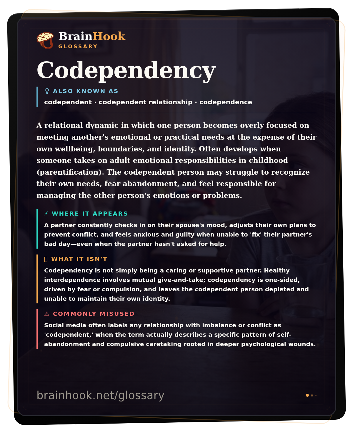 Codependency — BrainHook Glossary card