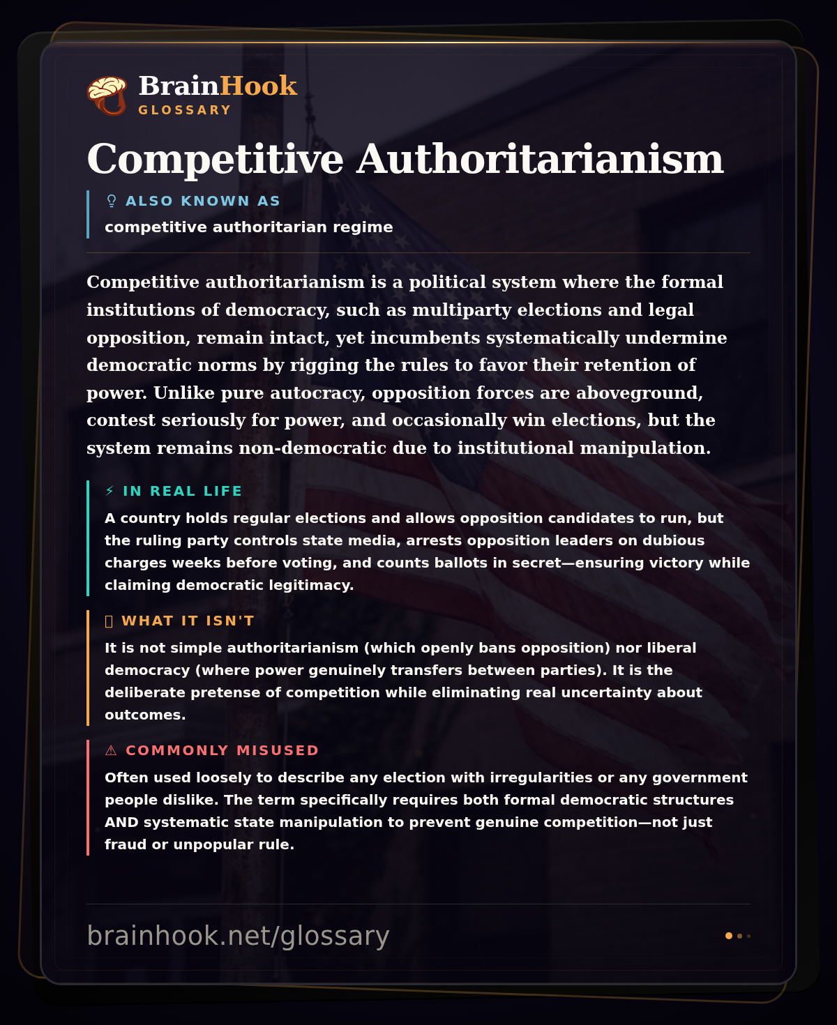 Competitive Authoritarianism — BrainHook Glossary card