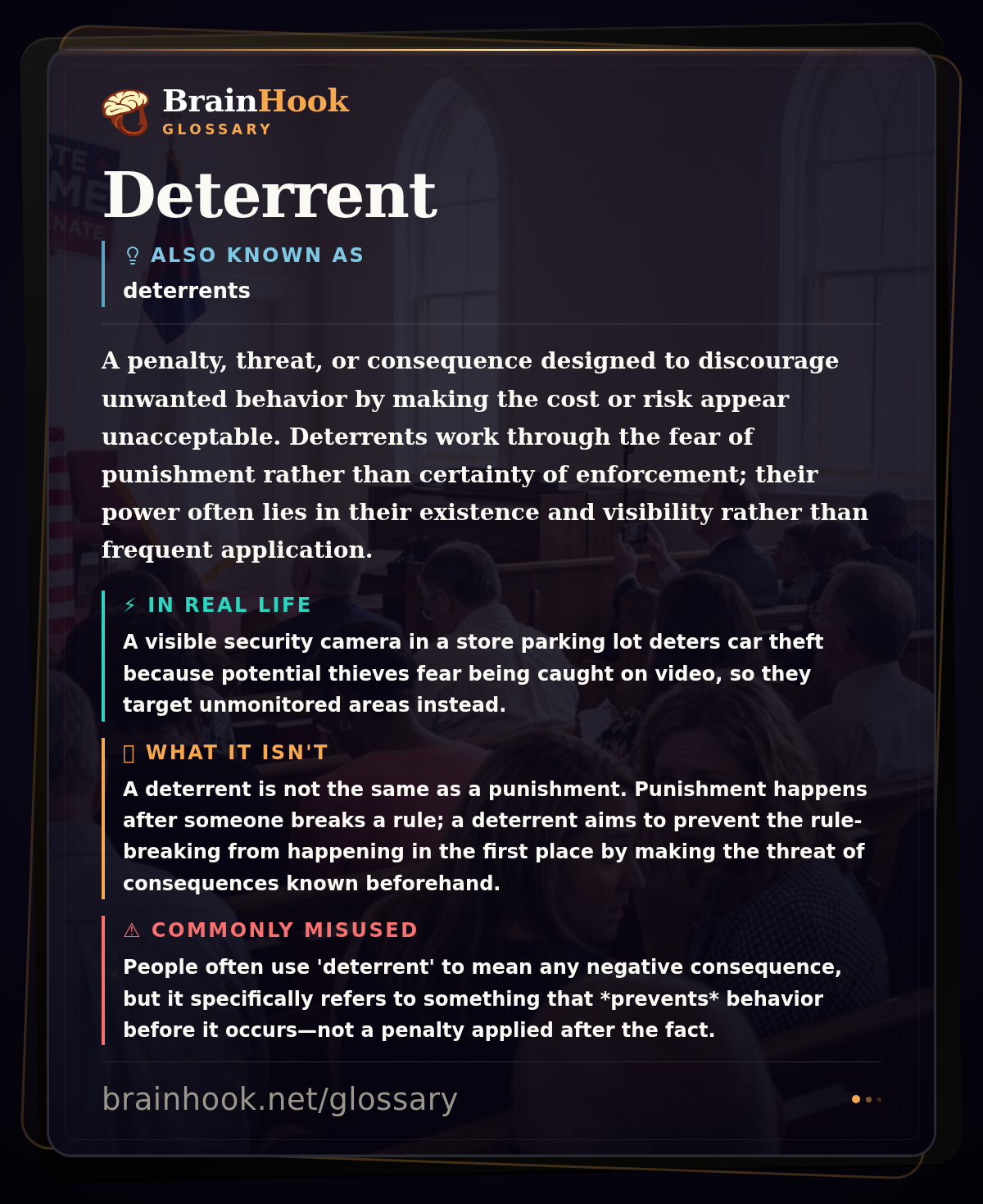 Deterrent — BrainHook Glossary card