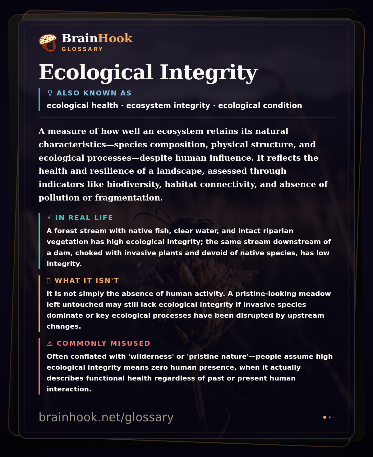 Ecological Integrity — BrainHook Glossary card