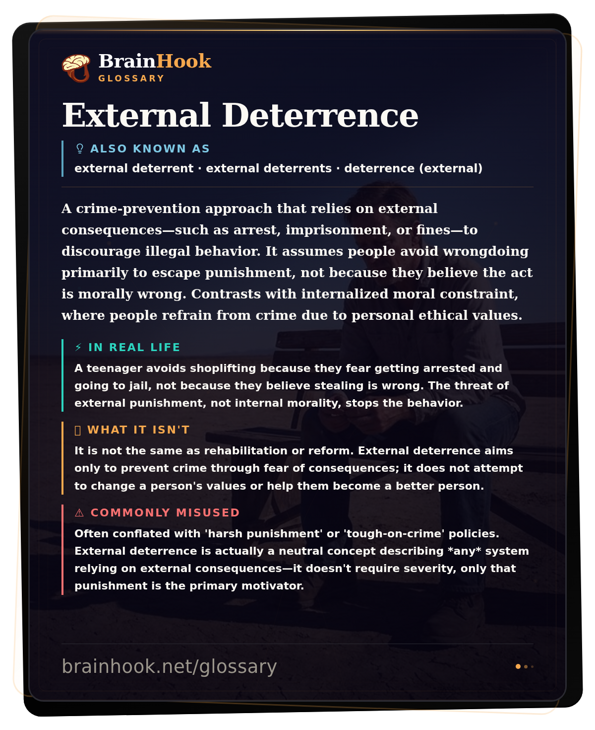 External Deterrence — BrainHook Glossary card