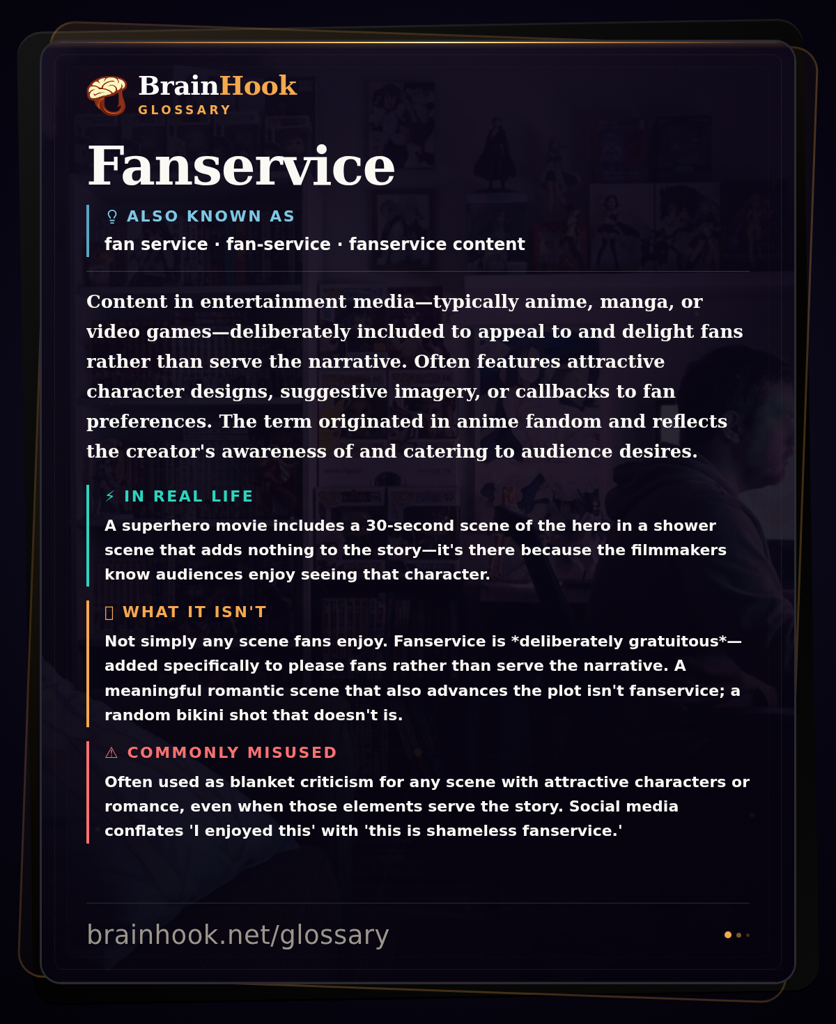 Fanservice — BrainHook Glossary card