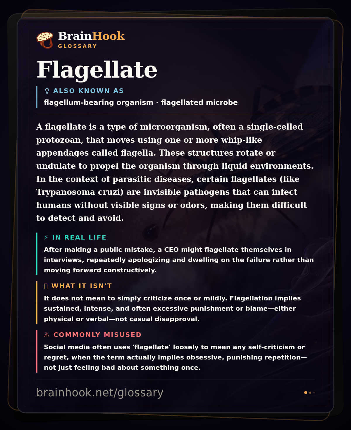 Flagellate — BrainHook Glossary card