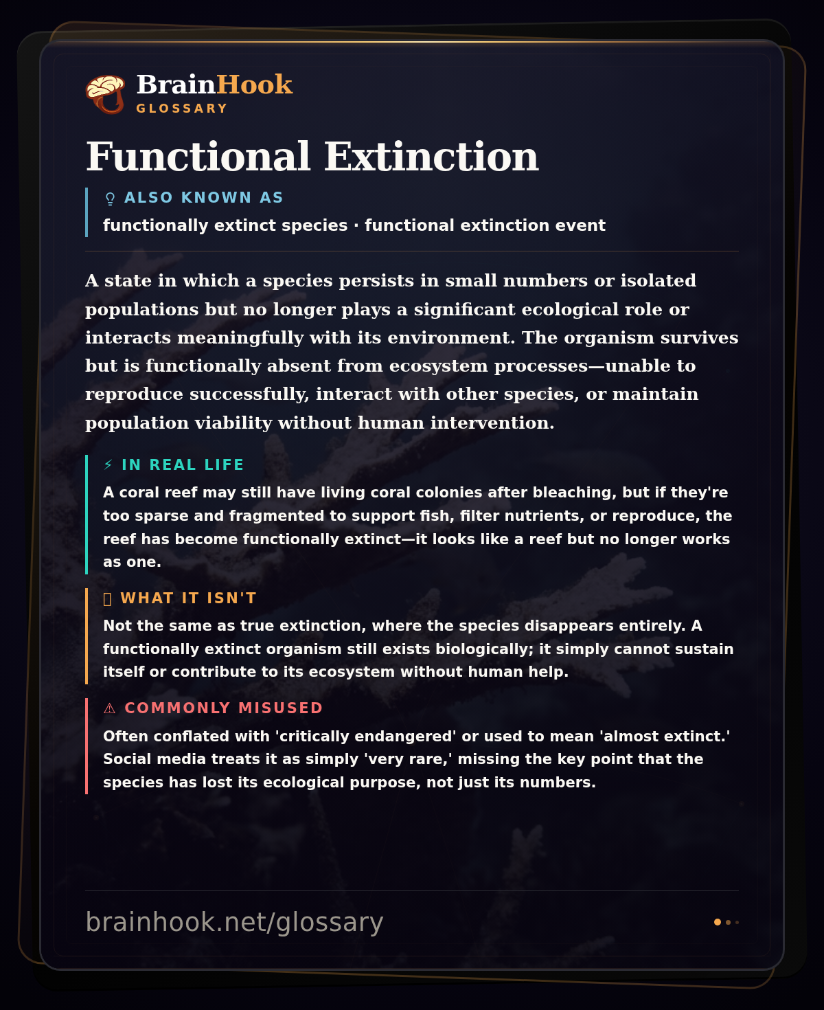 Functional Extinction — BrainHook Glossary card