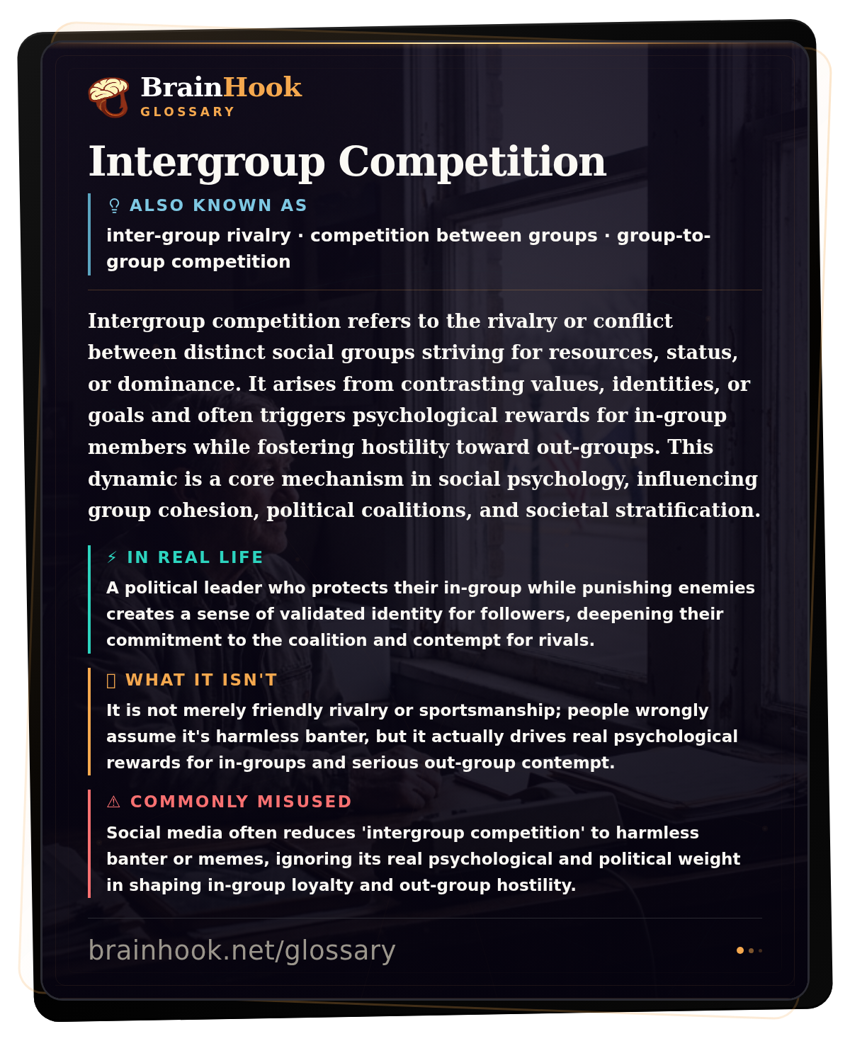 Intergroup Competition — BrainHook Glossary card
