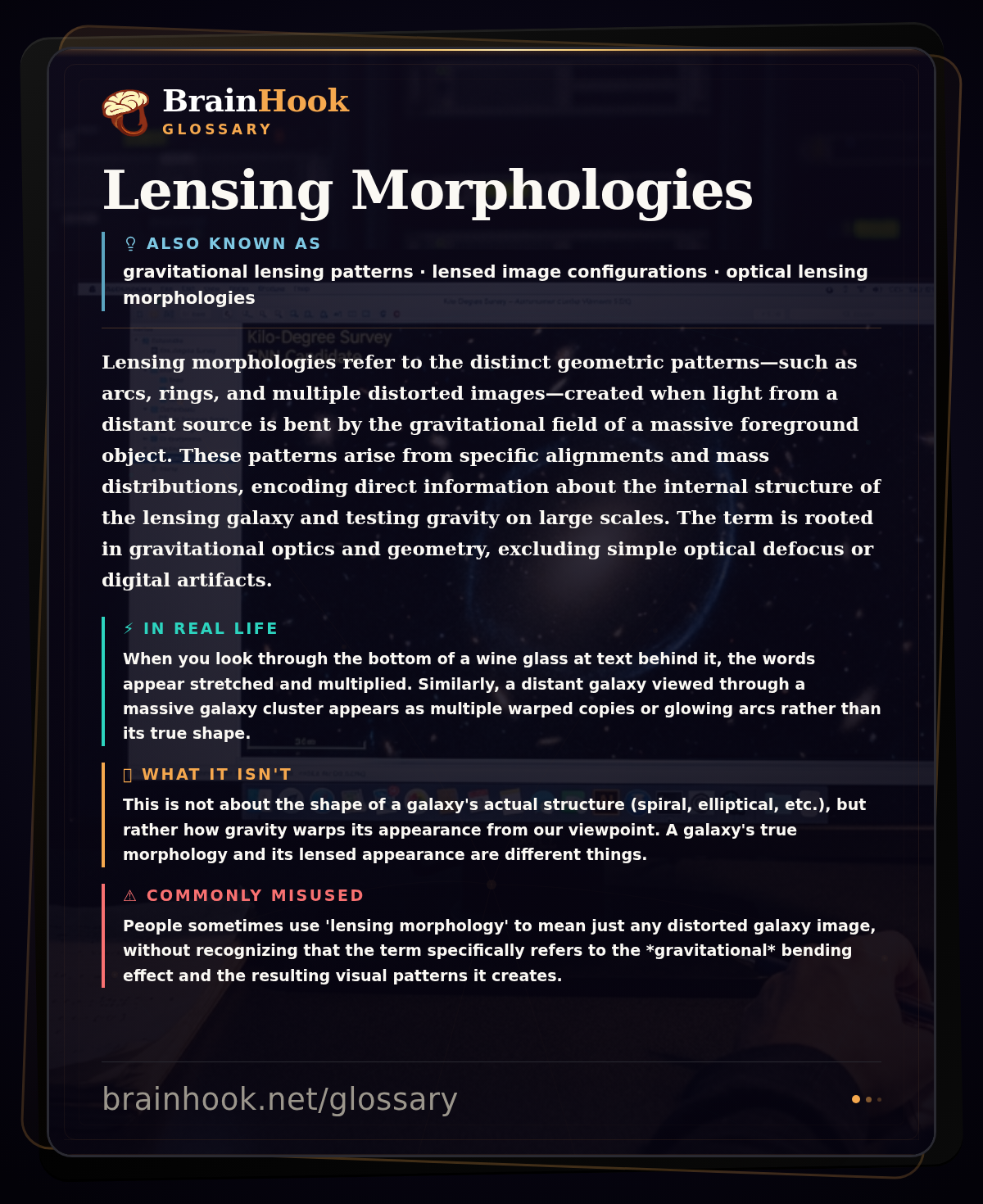 Lensing Morphologies — BrainHook Glossary card