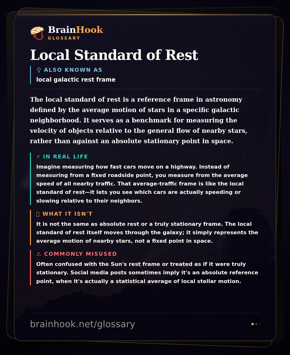 Local Standard of Rest — BrainHook Glossary card