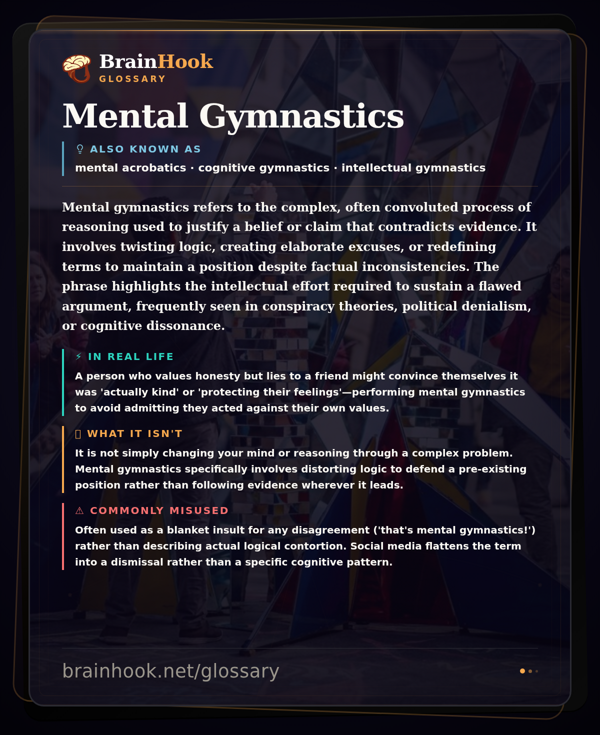 Mental Gymnastics — BrainHook Glossary card