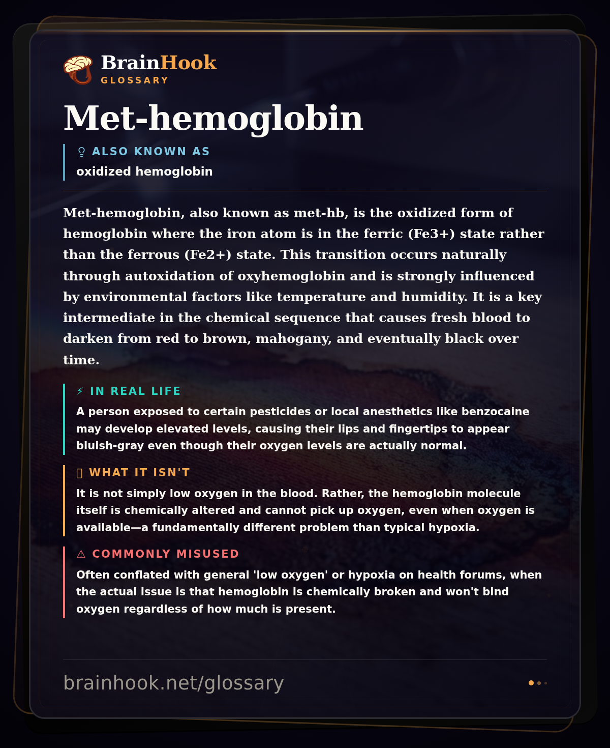 Met-hemoglobin — BrainHook Glossary card