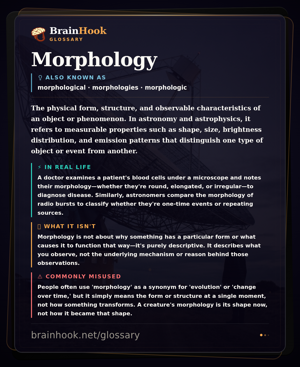 Morphology — BrainHook Glossary card