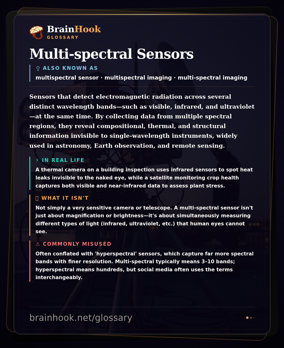 Multi-spectral Sensors — BrainHook Glossary card