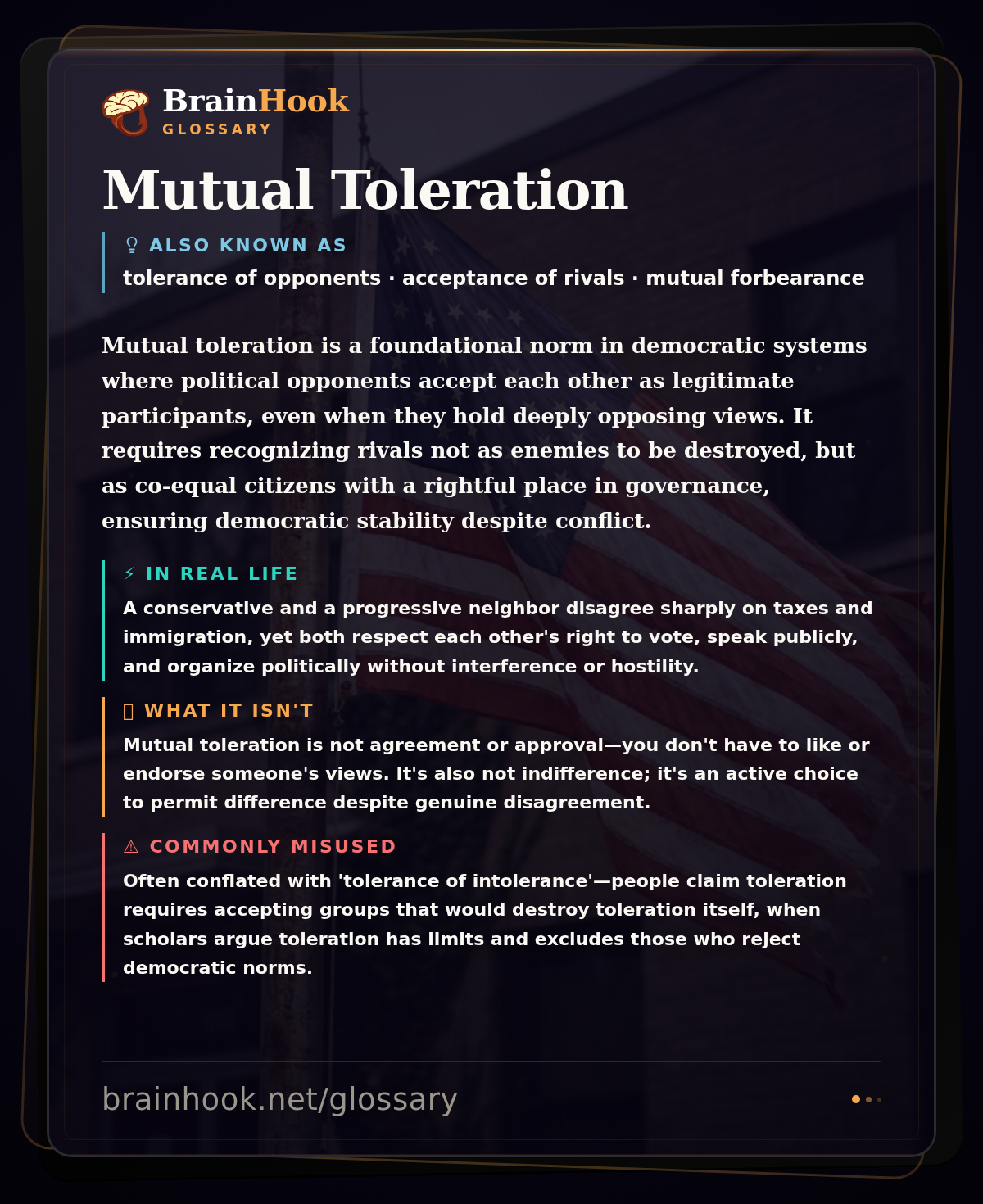 Mutual Toleration — BrainHook Glossary card