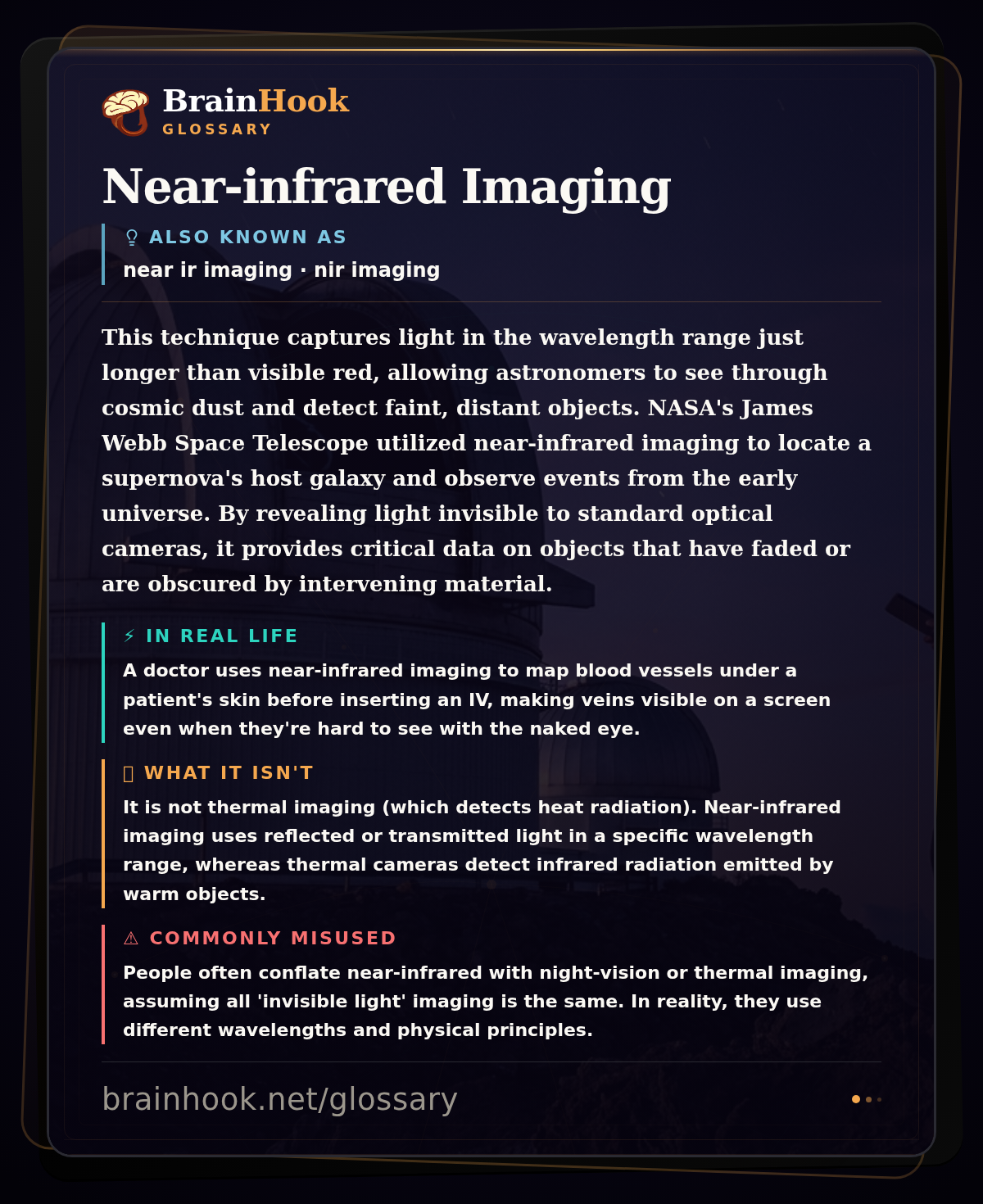 Near-infrared Imaging — BrainHook Glossary card
