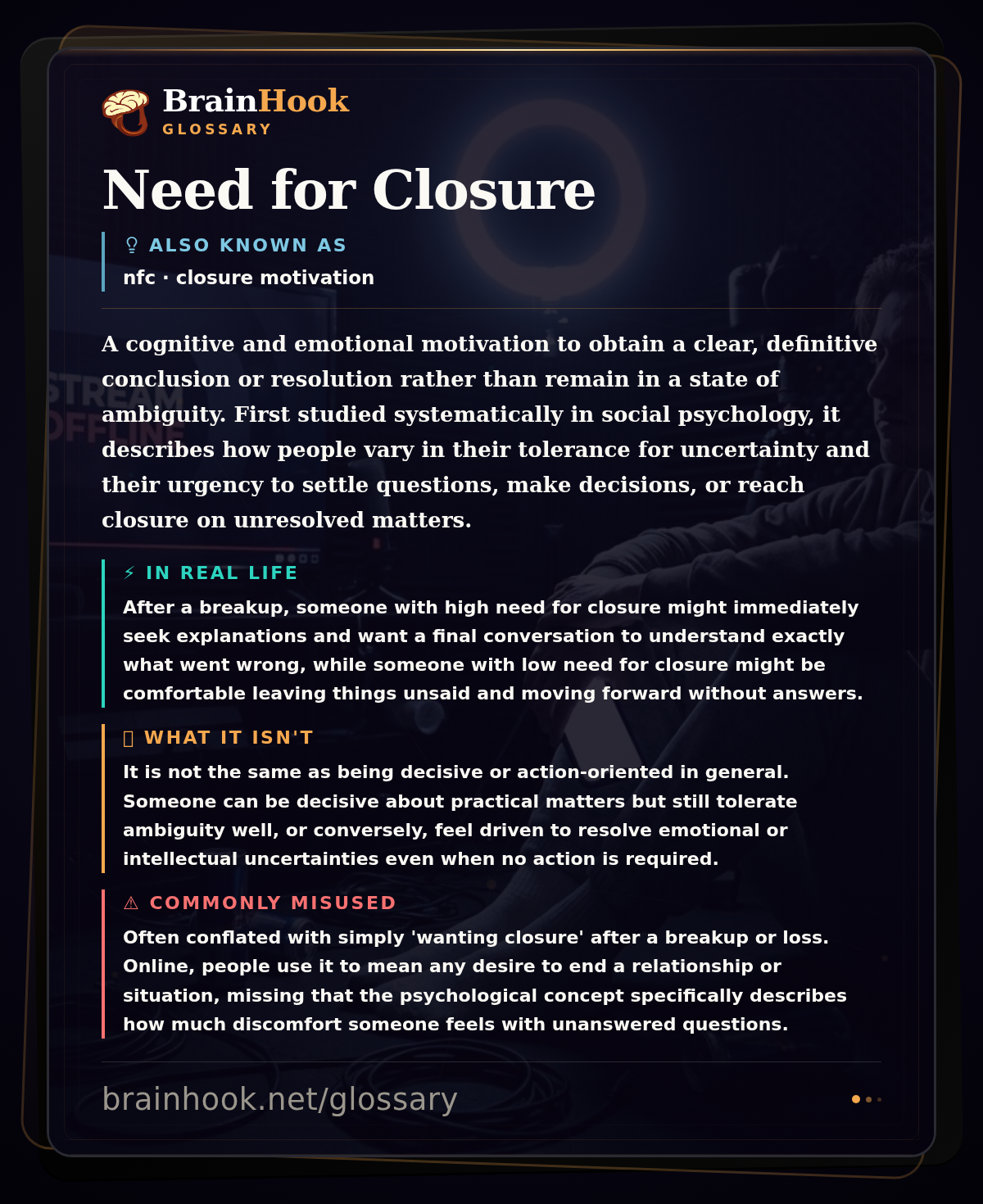 Need for Closure — BrainHook Glossary card