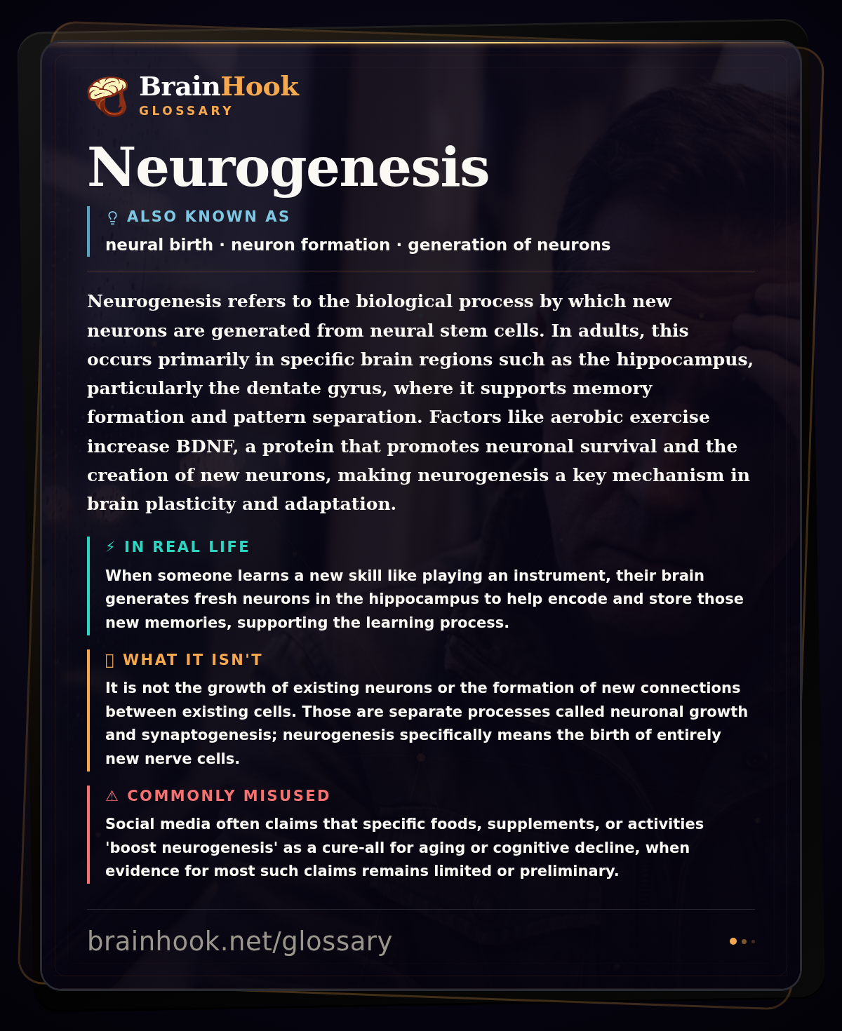 Neurogenesis — BrainHook Glossary card