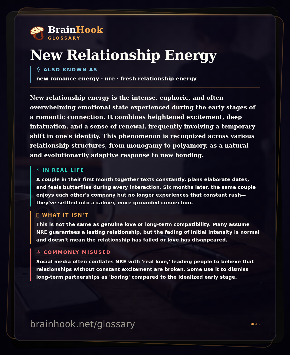 New Relationship Energy — BrainHook Glossary card