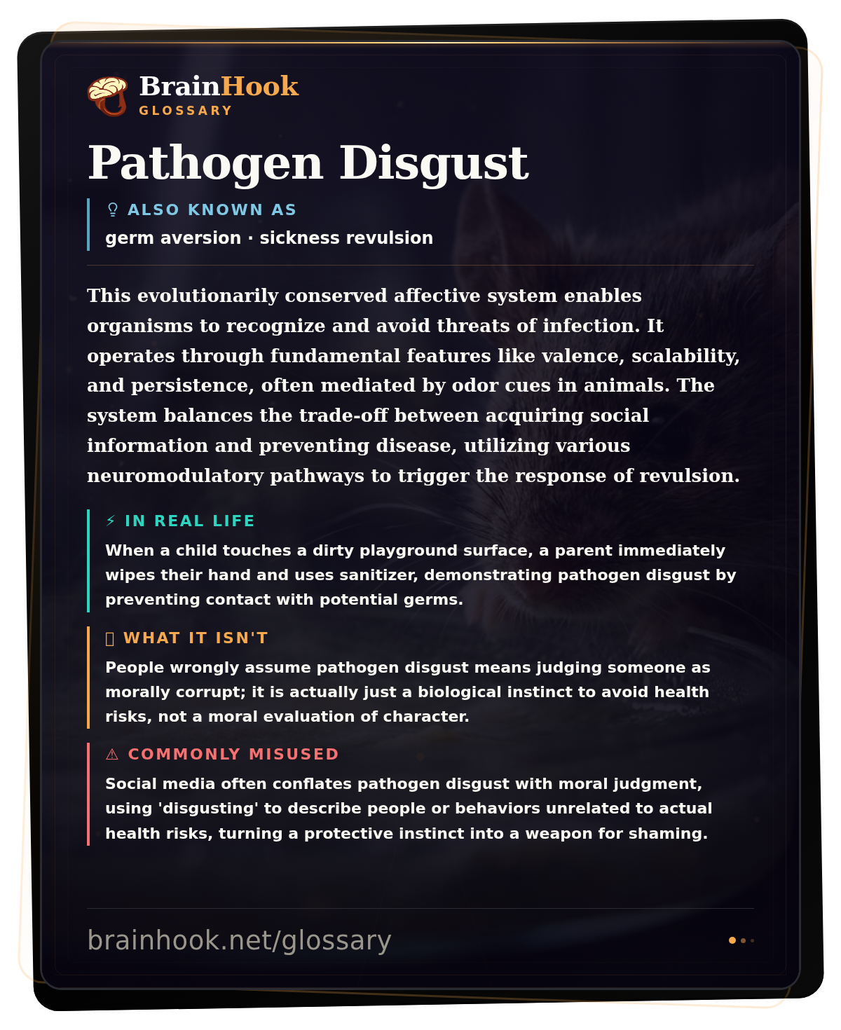 Pathogen Disgust — BrainHook Glossary card