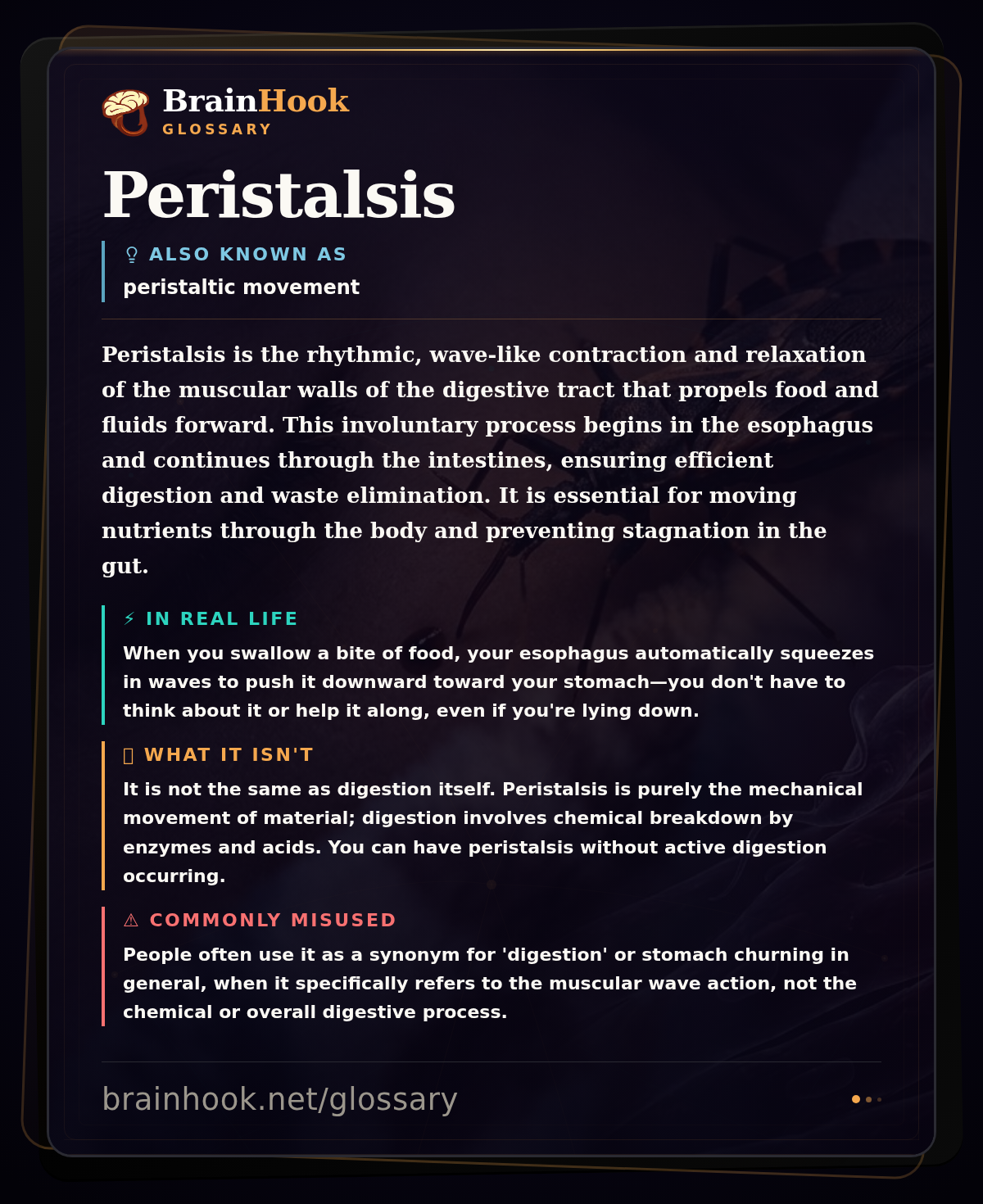 Peristalsis — BrainHook Glossary card