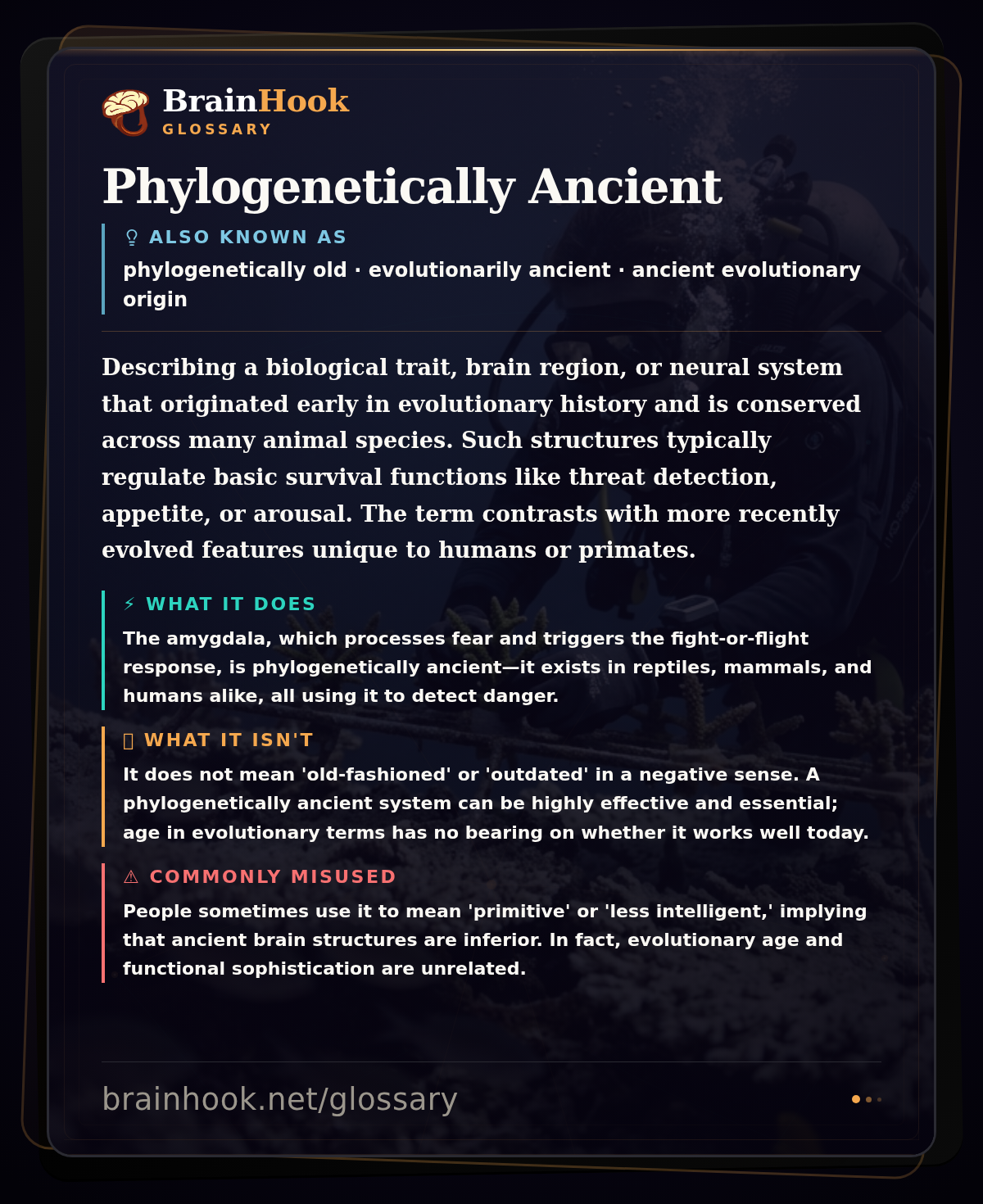 Phylogenetically Ancient — BrainHook Glossary card