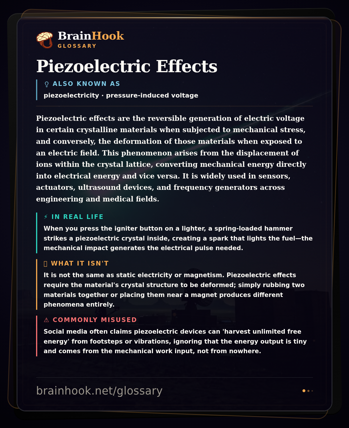Piezoelectric Effects — BrainHook Glossary card