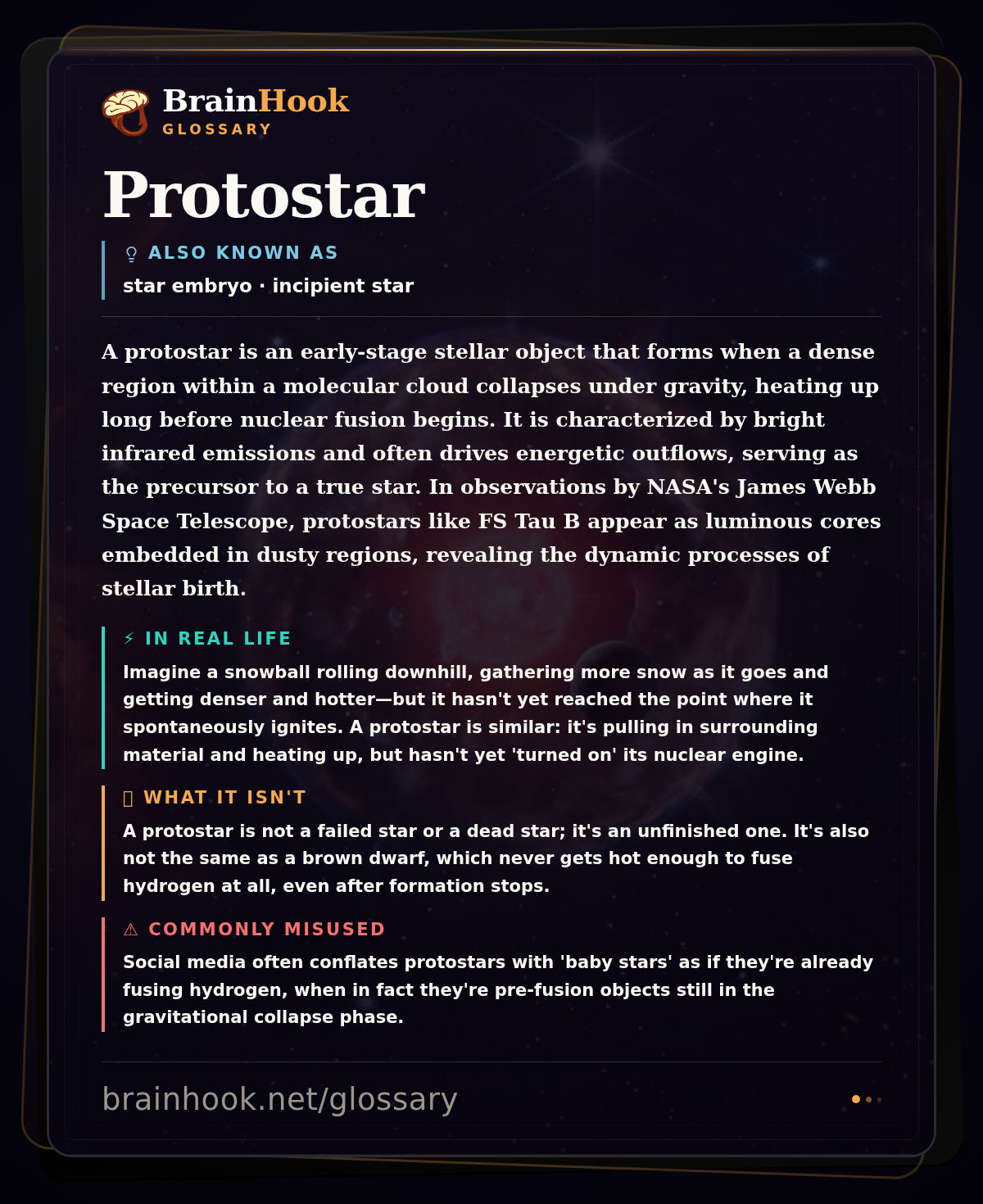 Protostar — BrainHook Glossary card