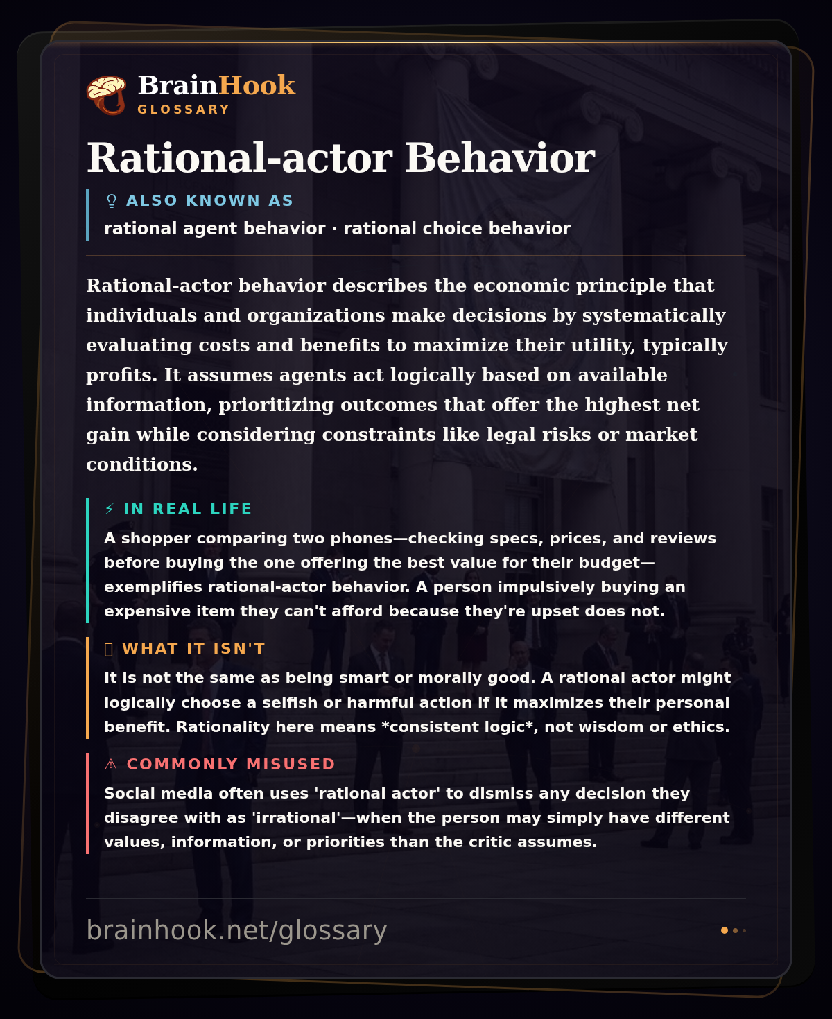 Rational-actor Behavior — BrainHook Glossary card