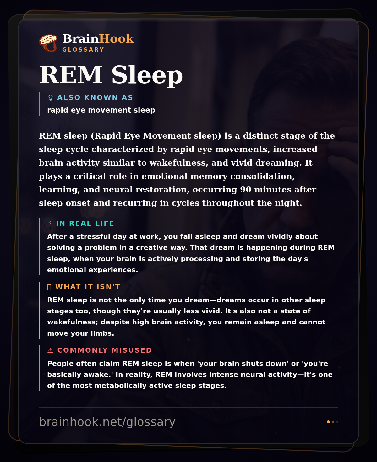 REM Sleep — BrainHook Glossary card