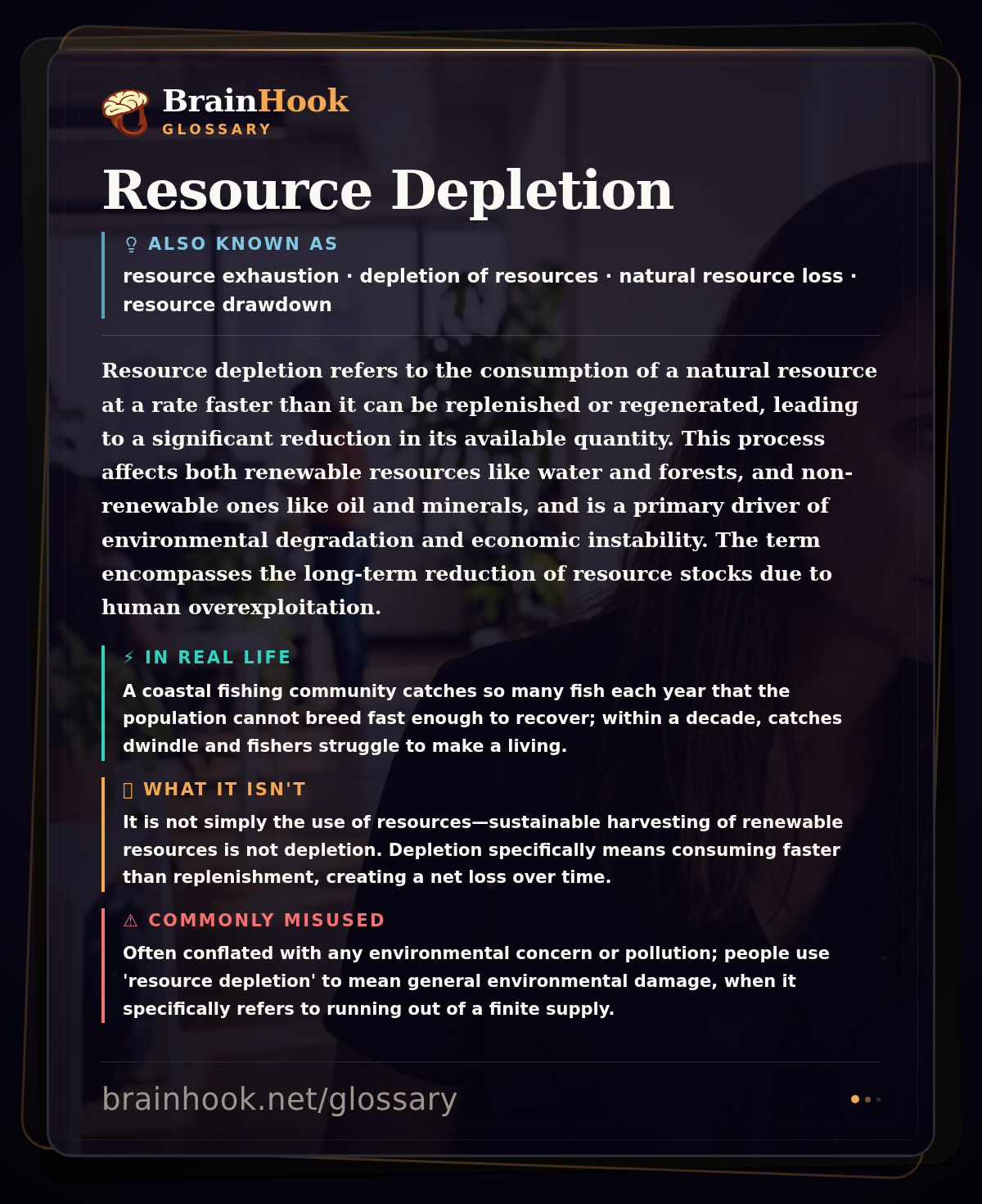 Resource Depletion — BrainHook Glossary card