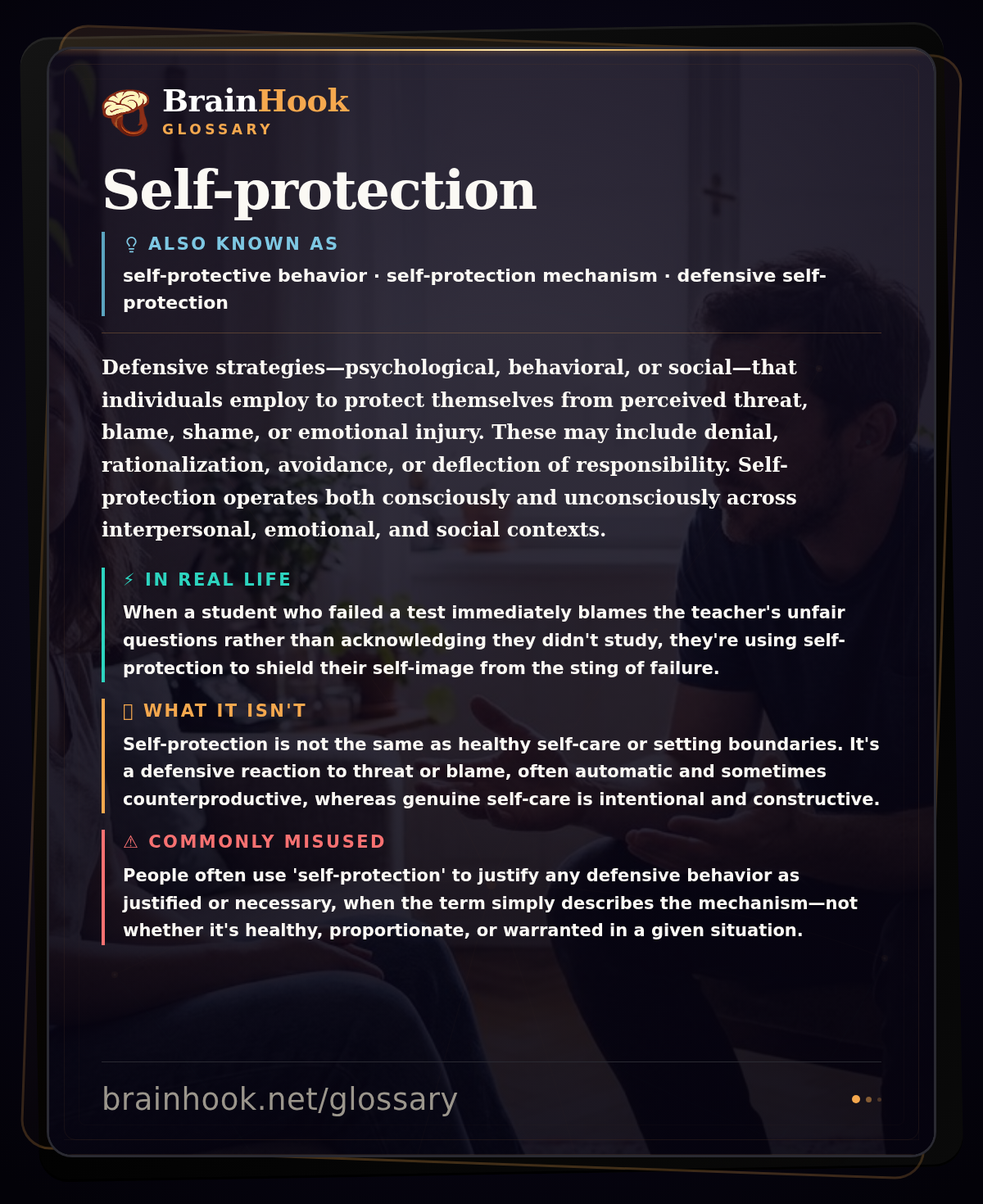 Self-protection — BrainHook Glossary card