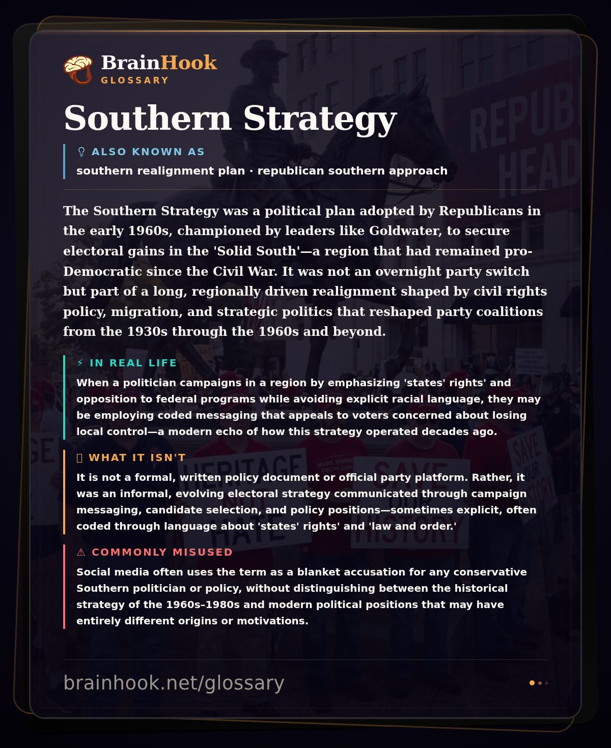 Southern Strategy — BrainHook Glossary card