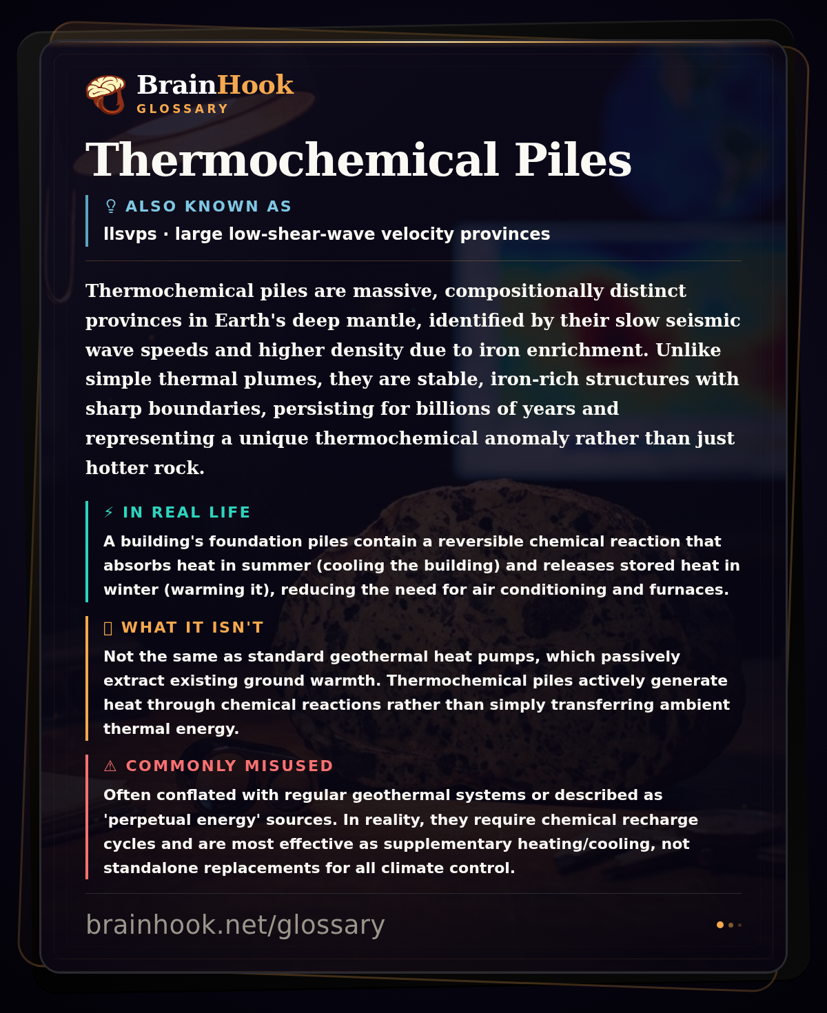Thermochemical Piles — BrainHook Glossary card