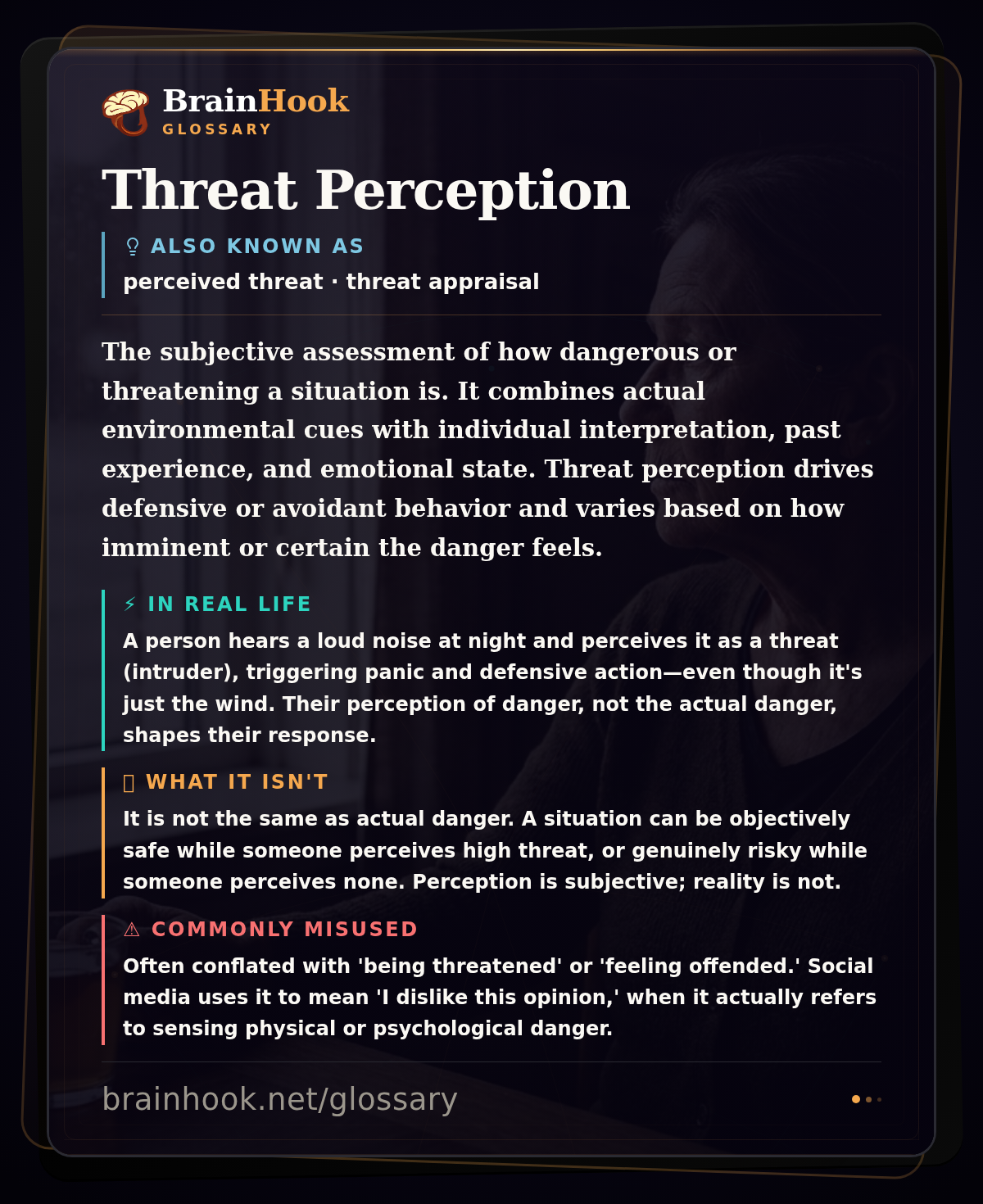 Threat Perception — BrainHook Glossary card
