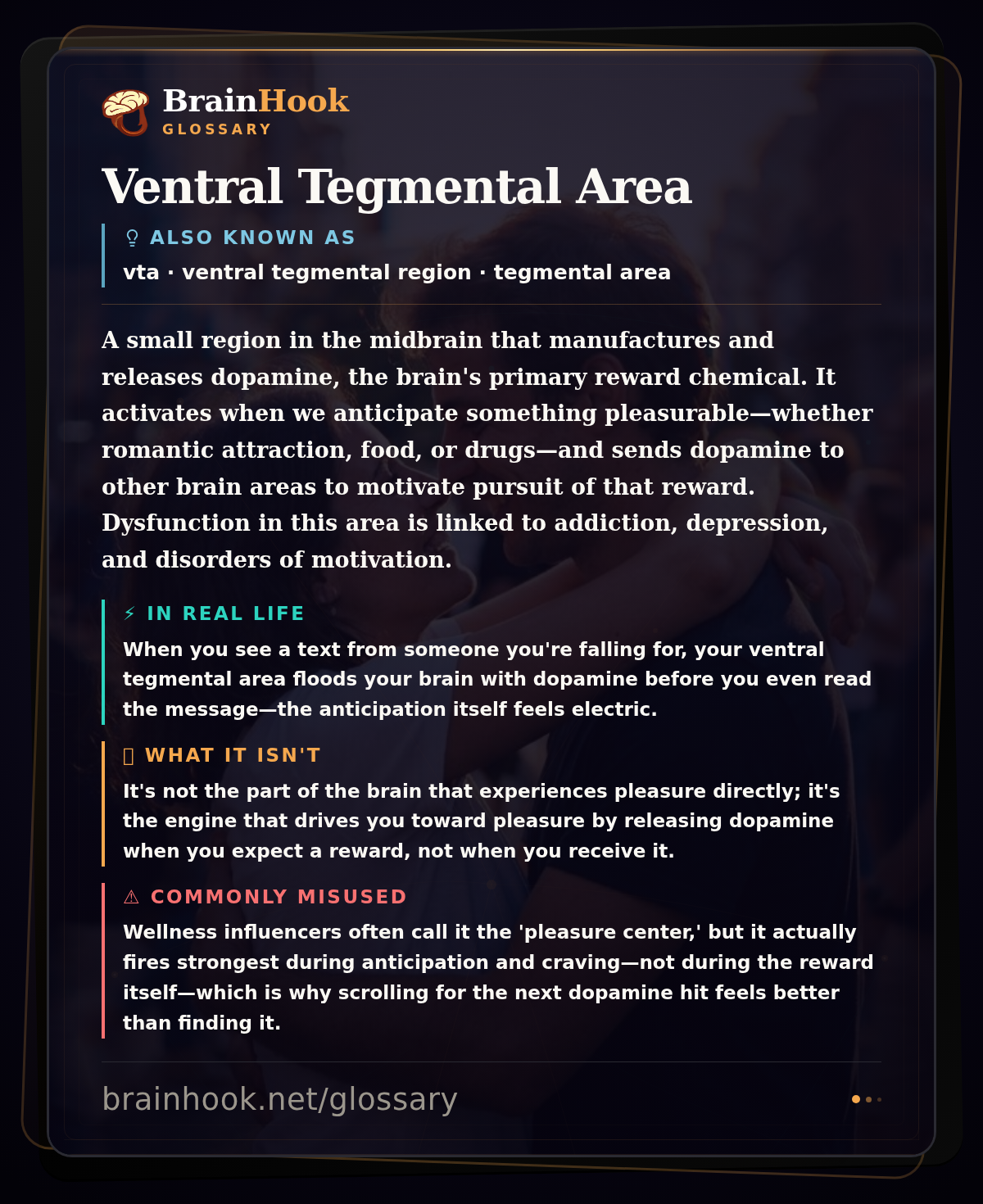 Ventral Tegmental Area — BrainHook Glossary card