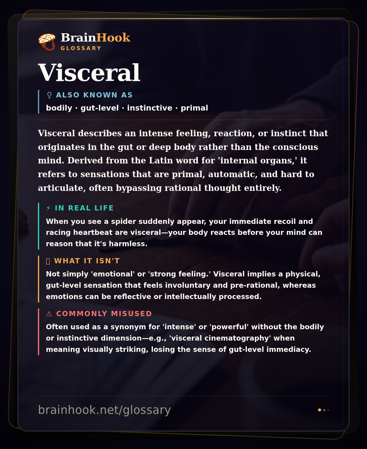 Visceral — BrainHook Glossary card