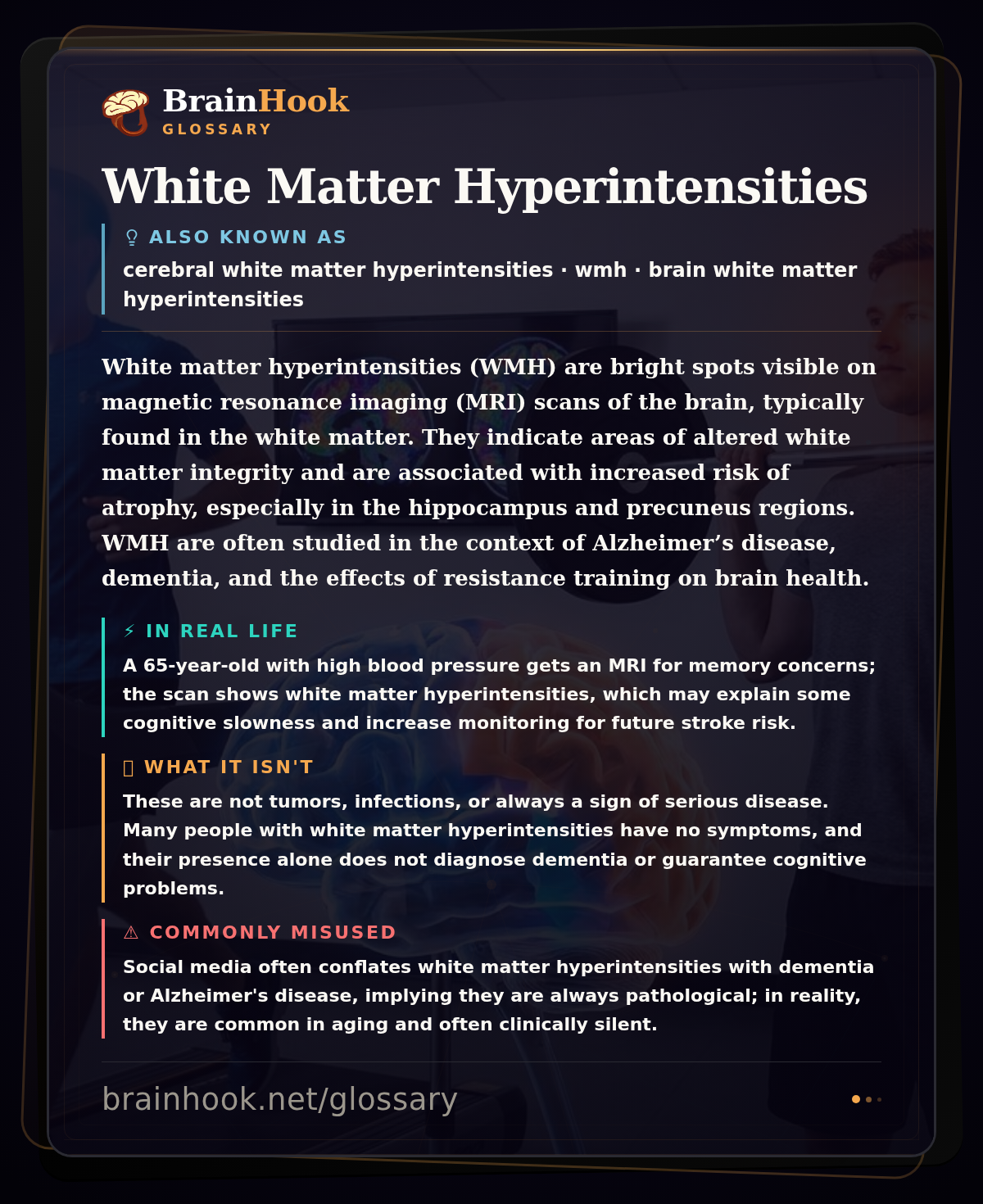 White Matter Hyperintensities — BrainHook Glossary card