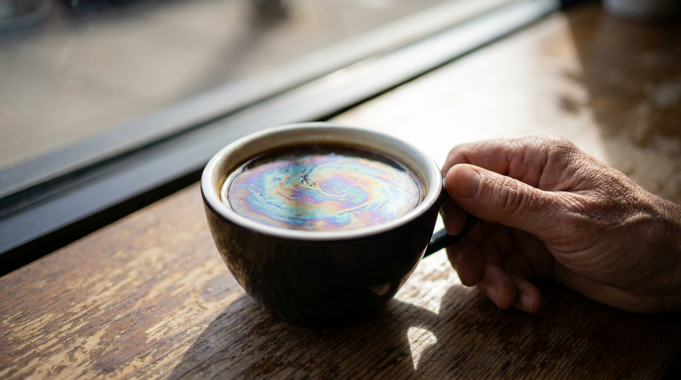 That Oily Rainbow on Your Morning Coffee Is Actually an Optical Instrument