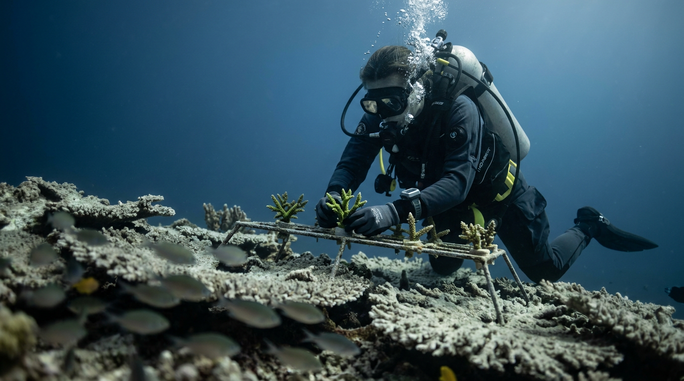 The Coral Reef Restoration Plan Can't Keep Up. The Math Proves It.
